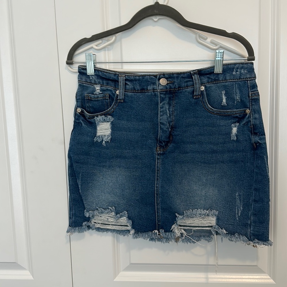 Wild Fable by Target Distressed Denim Skirt